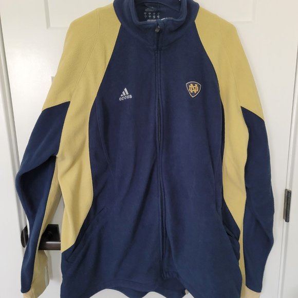 Men's Adidas Notre Dame full Zip Fleece  Clima warm Large - Picture 13 of 13